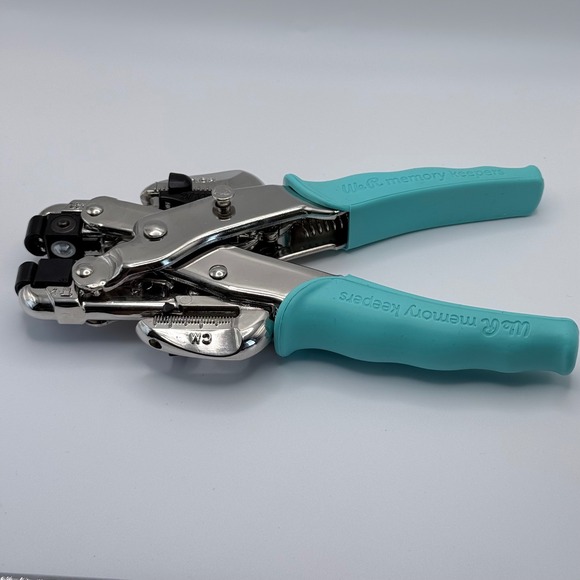 We R Memory Keepers Other - We R Memory Keepers Crop-A-Dile Hole Punch and Eyelet Setter Teal Handle
